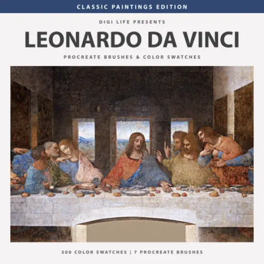 Leonardo Da Vinci Procreate Brushes & Color Swatches — Procreate brush