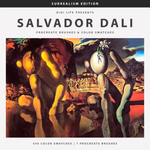 Salvador Dali Procreate Brushes & Color Swatches — Procreate brush