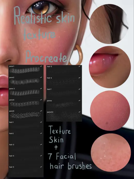 Real skin for Photoshop and Procreate — Procreate & Photoshop brush