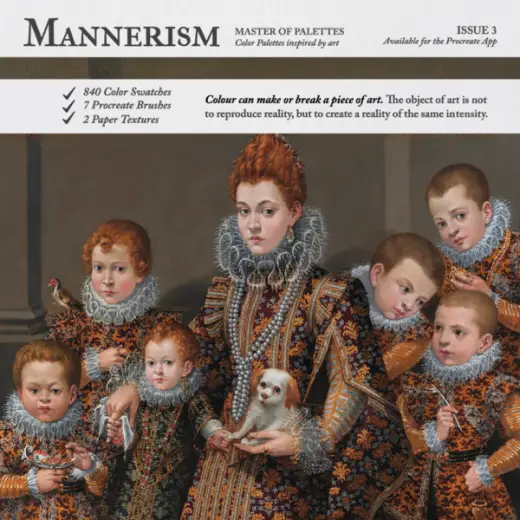 Mannerism Procreate Brushes, Color Swatches & Paper Textures — Procreate brush