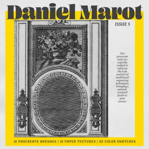 Daniel Marot Procreate Kit (Procreate Brushes, Color Palettes & Paper Textures) — Procreate brush