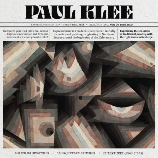Paul Klee Procreate Kit (Procreate Brushes, Color Palettes & Paper, Canvas and Cardboard Textures) — Procreate brush