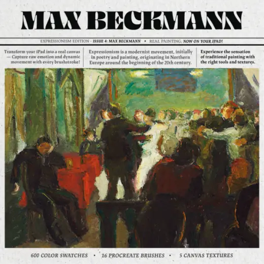 Max Beckmann Procreate Kit (Procreate Brushes, Color Palettes & Canvas Textures) — Procreate brush
