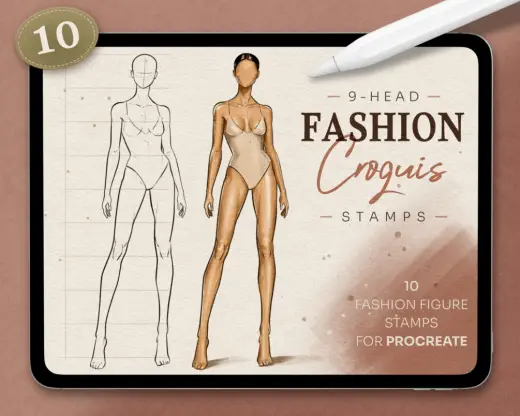 Fashion Croquis Brush Set — Procreate brush