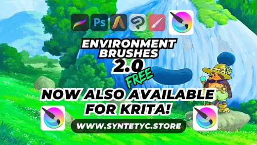 Syntetyc Environment brushes 2.0 — Krita brush