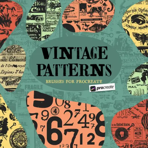 Vintage Pattern Procreate Brushes — Procreate brush