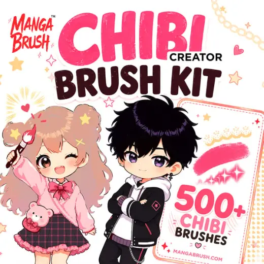 CHIBI Creator Brush Kit! 500+ Kawaii & Chibi Brushes by a Former Pixar & Disney Artist | Procreate · Photoshop · Clip St — Procreate brush