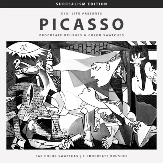 Pablo Picasso Procreate Brushes & Color Swatches — Procreate brush