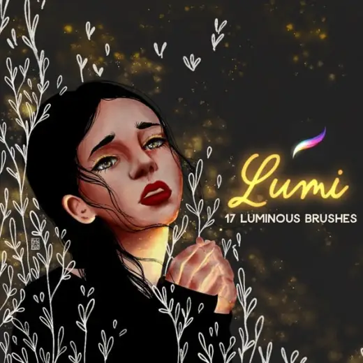 Lumi - A luminous pack of 17 glowing procreate brushes — Procreate brush