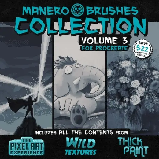 Save 32%! Manero Brushes Collection Vol 3 for Procreate — Procreate brush