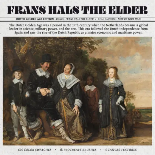 Frans Hals Procreate Kit (Procreate Brushes, Color Palettes & Canvas Textures) — Procreate brush