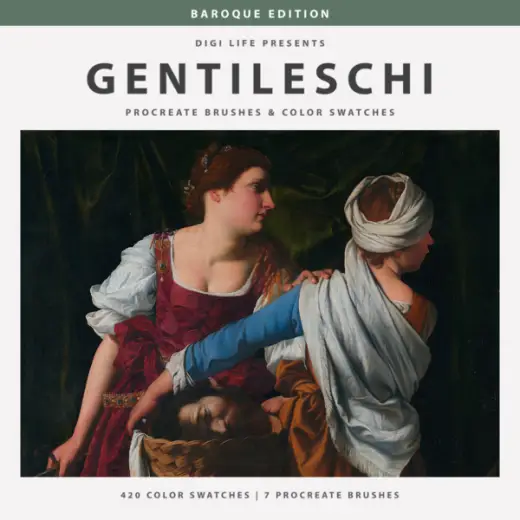 Gentileschi Procreate Brushes & Color Swatches — Procreate brush