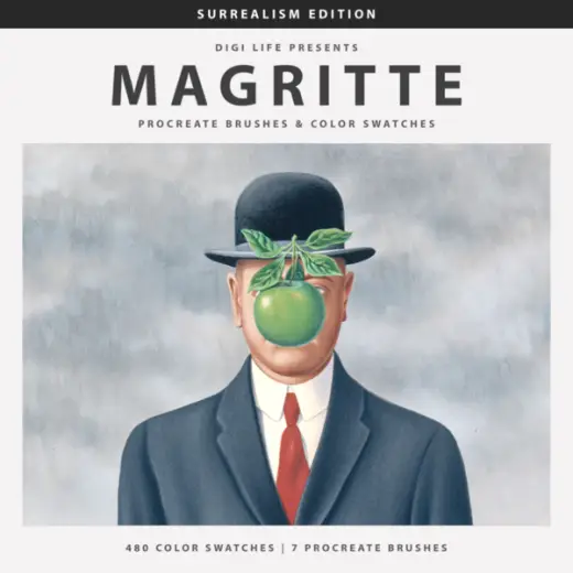 Rene Magritte Procreate Brushes & Color Swatches — Procreate brush
