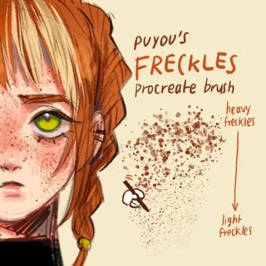 Puyou's Freckles - Procreate Brush — Procreate brush