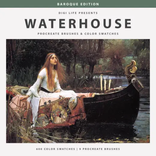 Waterhouse Procreate Brushes & Color Swatches — Procreate brush