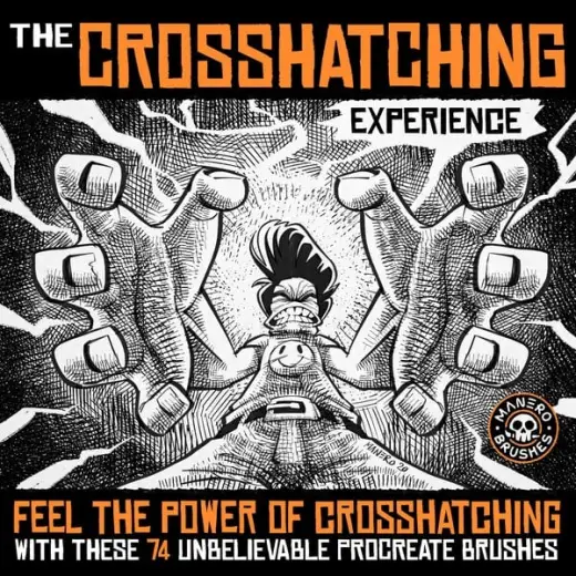 The Crosshatching Experience Brush Set for Procreate — Procreate brush