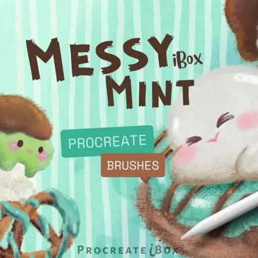 Procreate Messy Texture Brushes — Procreate brush