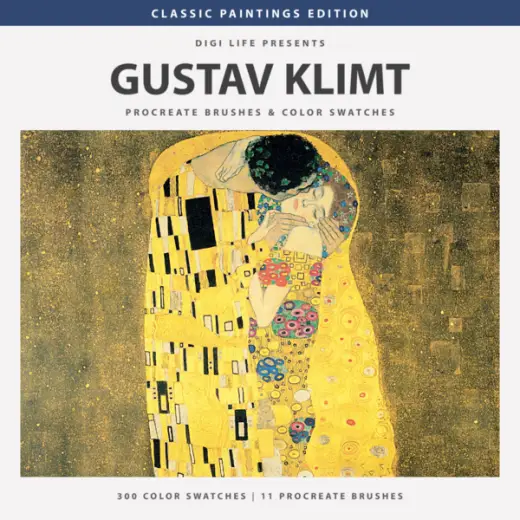 Gustav Klimt Procreate Brushes & Color Swatches — Procreate brush