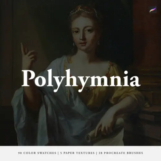 Polyhymnia Procreate Brushes, Color Swatches & Paper Textures — Procreate brush