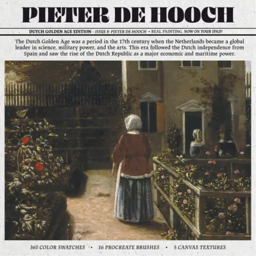 Pieter de Hooch Procreate Kit (Procreate Brushes, Canvas Textures & Color Palettes) — Procreate brush