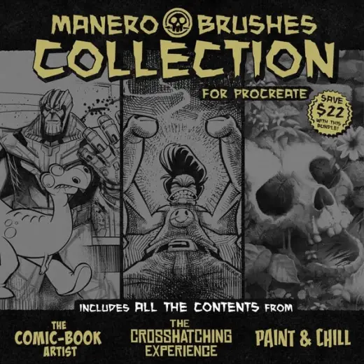 Save 34%! Manero Brushes Collection Vol 1 for Procreate — Procreate brush