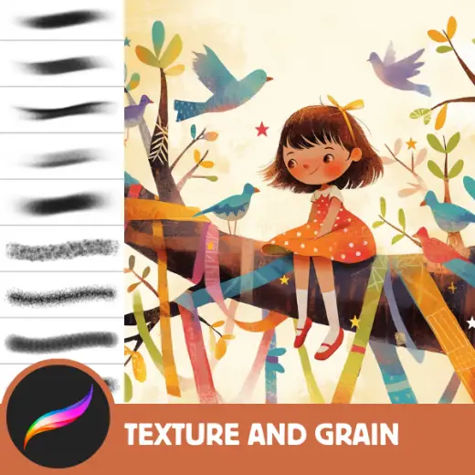 Procreate Brushes: Noise & Grain Symphony, 200+ Noise, Grain, and Texture Brushes for Richly Textured Digital Art, Dynam — Procreate brush