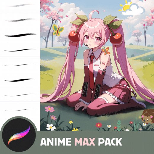 Anime Max Pack - 7 FREE Ultimate Procreate Brushes, 168 Versatile Brushes for All Art Styles, Perfect for Character and  — Procreate brush