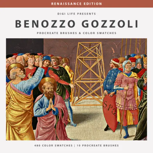 Benozzo Gozzoli Procreate Brushes & Color Swatches — Procreate brush
