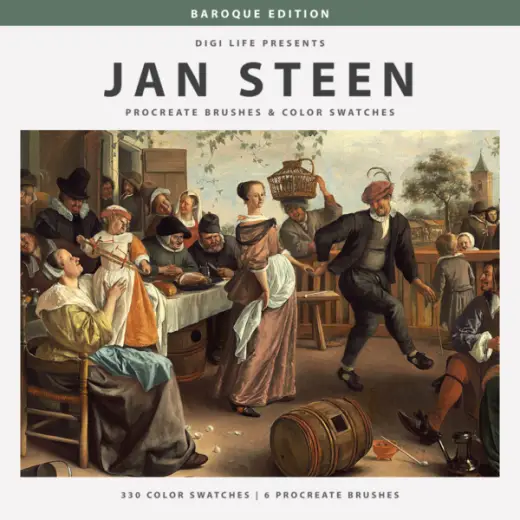 Jan Steen Procreate Brushes & Color Swatches — Procreate brush