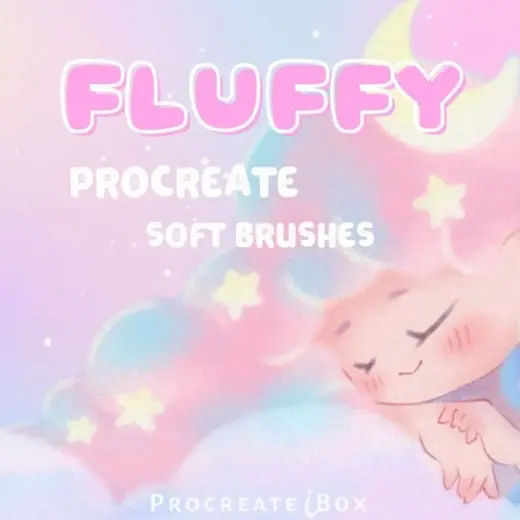 23 Fluffy iBox Procreate Brushes — Procreate brush