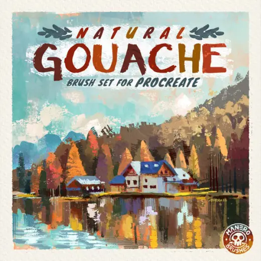 Natural Gouache Brush Set for Procreate — Procreate brush
