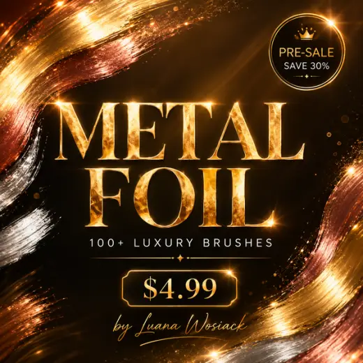 Metal Foil Luxury Brush Set for Procreate® — Procreate brush