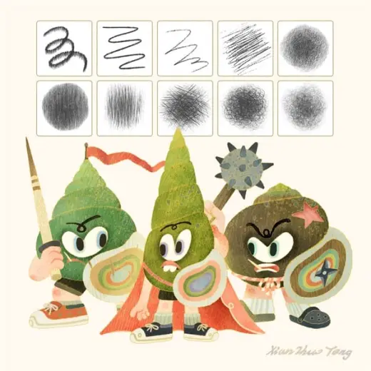Zhuozhuo's Pencil Brush 1.0 — Procreate & Photoshop brush