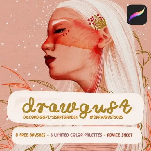 ⛱️ Drawgust 2025 inspibox - brushes, color palettes for Procreate — Procreate brush