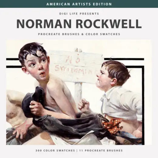 Rockwell Procreate Brushes & Color Swatches — Procreate brush