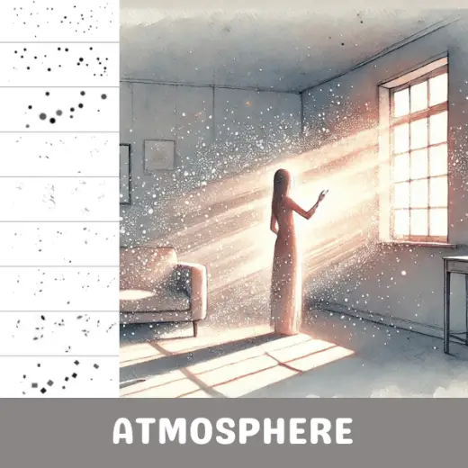 Procreate Brushes: Dust and Particle Atmosphere Pack, 45 Brushes for Realistic Dust, Fog, Mist, and Atmospheric Effects — Procreate brush