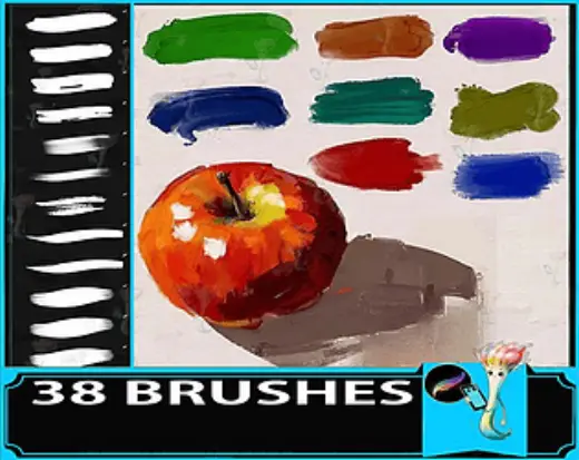 Procreate 38 Types Realistic Oil Painting・Impasto Brush Set - Gouache・Acrylic Paint・Canvas Texture Simulation — Procreate brush