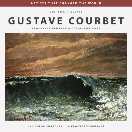 Gustave Courbet Procreate Brushes & Color Swatches — Procreate brush