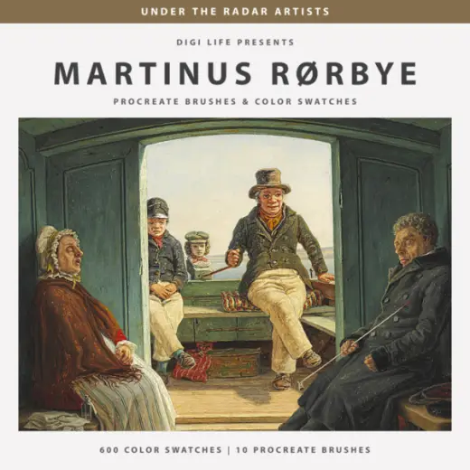 Martinus Rorbye Procreate Brushes & Color Swatches — Procreate brush