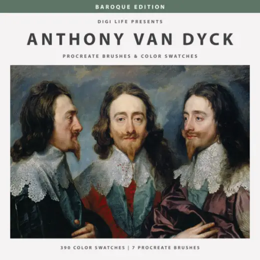 Anthony Van Dyck Procreate Brushes & Color Swatches — Procreate brush